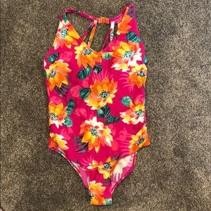 Women’s Target One Piece Pink Swim Suit